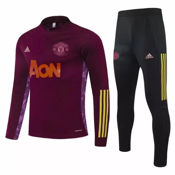 Manchester United Purple Training Suits Sweatshirt with Pants 2020/21